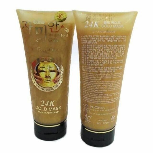 24k Gold Mask L-Glutathione Rejuvenation Skin moist smooth whitening face 220g.
