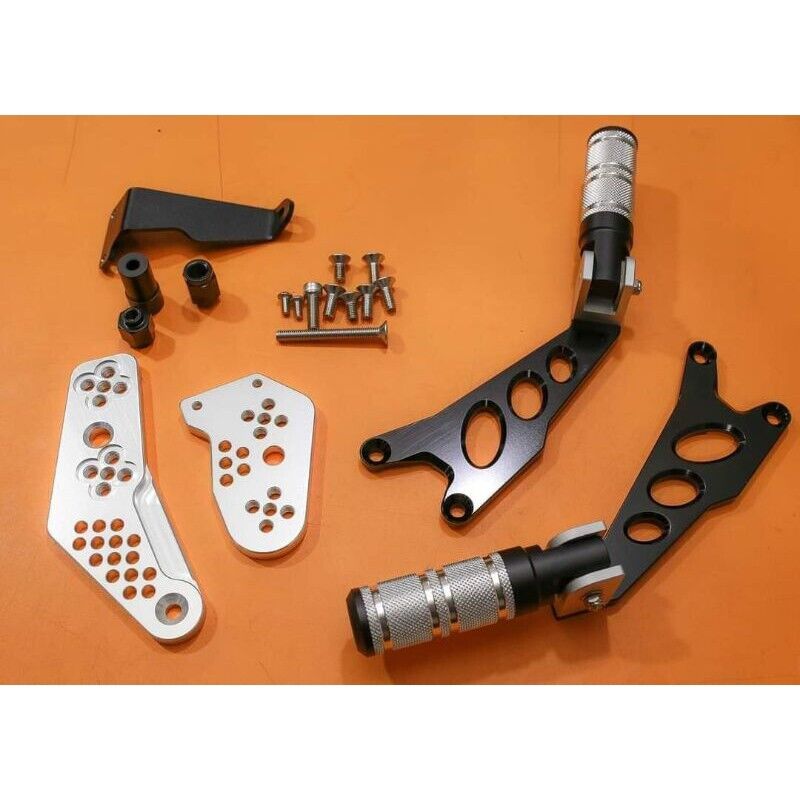 Black Honda Ct125 Rear Foot Pegs Footrest Passenger Trail Hunter Cub 2020-22 Set