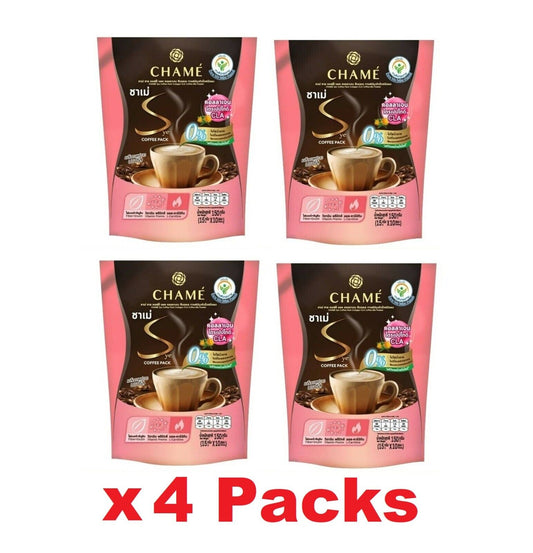 4 Packs CHAME' Sye Coffee Pack Collagen CLA Weight Management Smooth Skin Clear