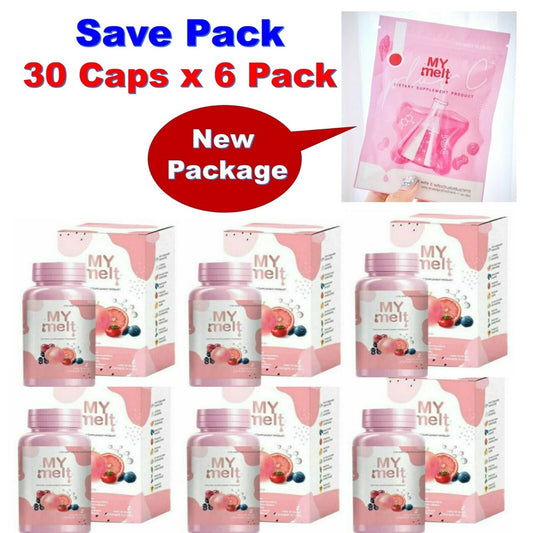 6x My Melt Gluta Collagen Zinc Skin Smooth Radiance Smooth Anti Aging Freckles