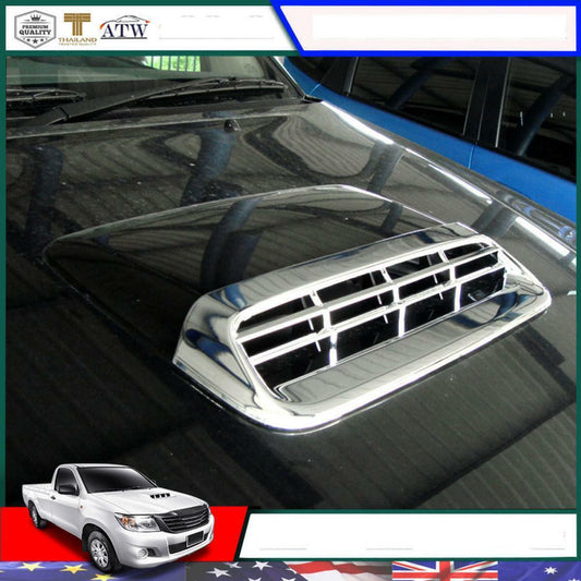 2011-15 Toyota Hilux Vigo SR5 MK 1 PC Chrome Hood Scoop Cover Trim