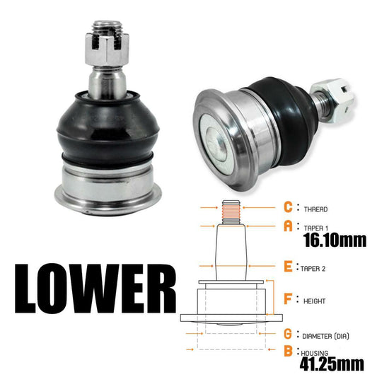 2 PCs Lower Ball Joint For Nissan Cefiro A31 1988 1989 1990 91-1994 Sedan