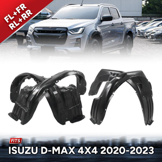 Pair LR Front Rear Inner Fender Liner 4 PCs For Isuzu D-Max 4WD Pickup 2020-2023