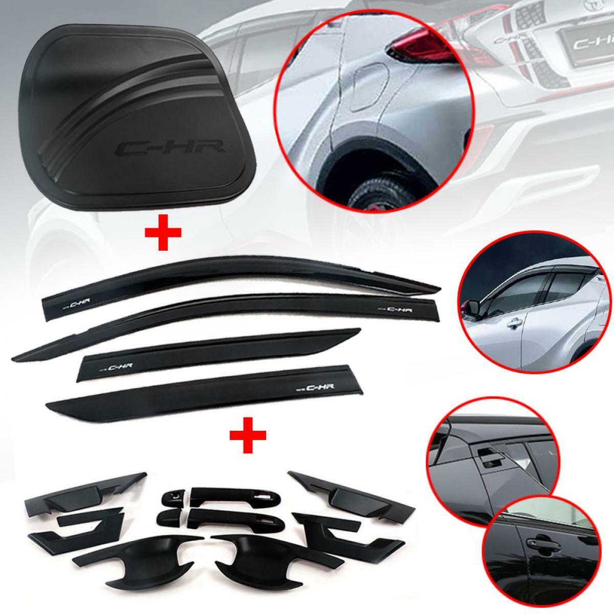 Rain Sun Visor Door Handle Bowl Oil Cap Cover Trim Set Fit Toyota C-HR CHR 2017+