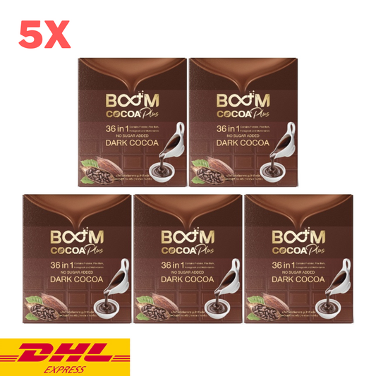 5x Boom Cocoa Plus Instant Powder 36 in 1 Diet Weight Control Slim Sugar-free