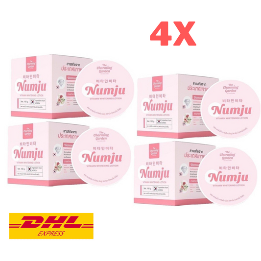 4x Numju Vitamin Whitening Lotion Armpits Buttocks Elbows Knees Nourishing 100 g