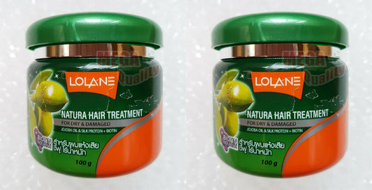 2 x LOLANE NATURA RESTORATIVE TREATMENT FOR OVER DRY AND LOSS HAIR 100 g.