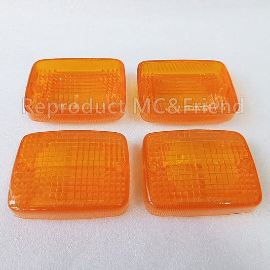 Set 4 pcs. Turn Signal Lamp Lens For Kawasaki KH110 GTO KZ550 KZ700 KZ750 KZ1000