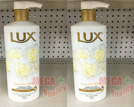 2 x LUX Whitening Body Wash Shower Cream Camellia White Florals 500ml