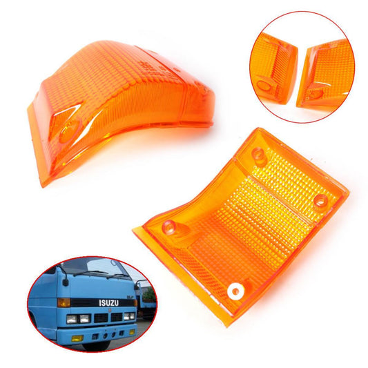 Corner Light Lamp Only Amber Lens Pair For Isuzu NPR115 NKR58 ELF NHR 1985-1993