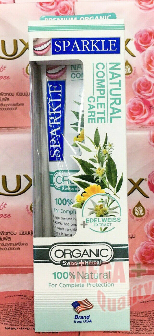 SPARKLE NATURAL COMPLETE CARE TOOTHPASTE ORGANIC NATURAL PROTECTION HERBAL 100g