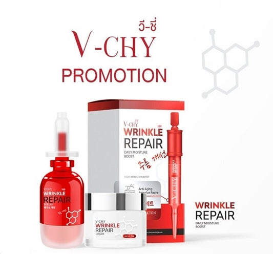 2 Pcs V-CHY Botox Winkle Repair Serum & Cream Daily Moisture Booster Ani-Aging
