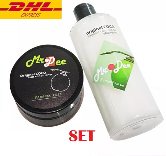MR.DEE Original COCO Coconut Shampoo 300ml+ Hair Conditioner 250ml Organic [SET]