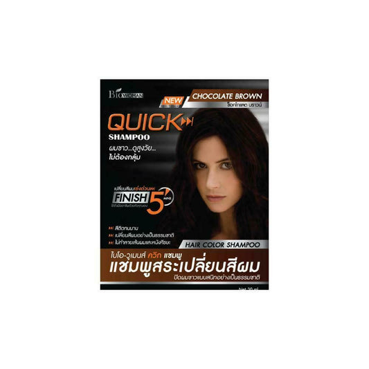 Biowoman Quick Shampoo Hair Color Shampoo Chocolate Brown 30 ml Naturally