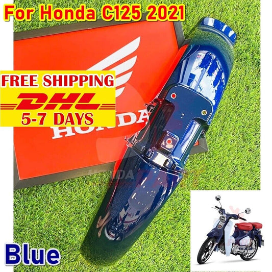 Blue Front Fender For Honda C125 2021 Trail Guard Rack Cub Bike 125 Plastic Dirt