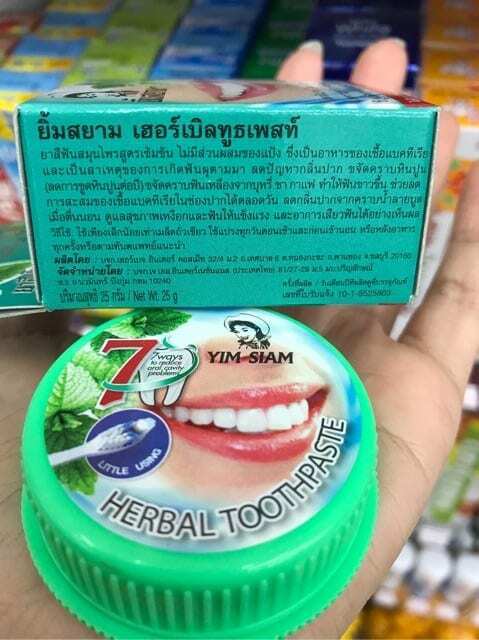 10x Toothpaste Yim Siam Herbal Concentrate Reduce Bad Breath Cigarette Stains