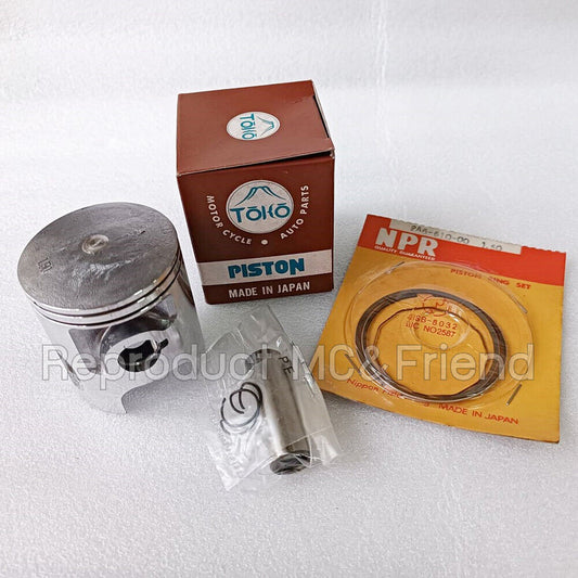 Piston + Ring + Pin Set OS 1.50 (Dia=57.50mm.) JP For Yamaha DT125 (1978-1981)