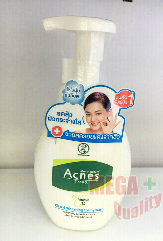 Mentholatum Acnes Clear Whitening Foamy Wash Oil Control Acne Prone Skin 150ml