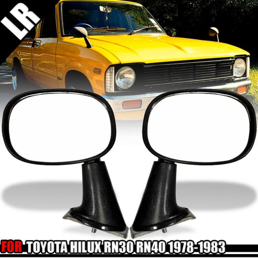 Side Fender Mirror Black LH RH For Toyota Hilux RN30 RN40 Pickup 1979-1983