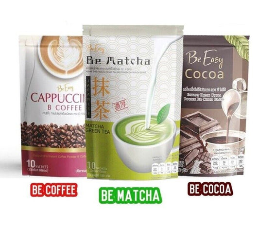 3x Be Easy Cappuccino Matcha Cocoa Control hunger Detox, Diet Burn Slimming