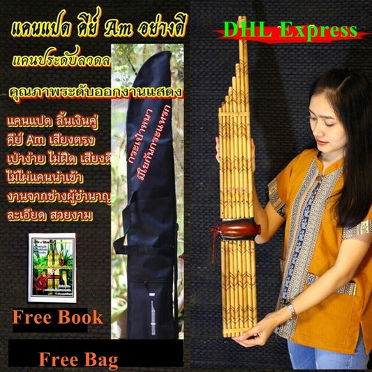 Musical Folk Khaen Bamboo Thai Tradition Isan Good Sound For professional Key Am