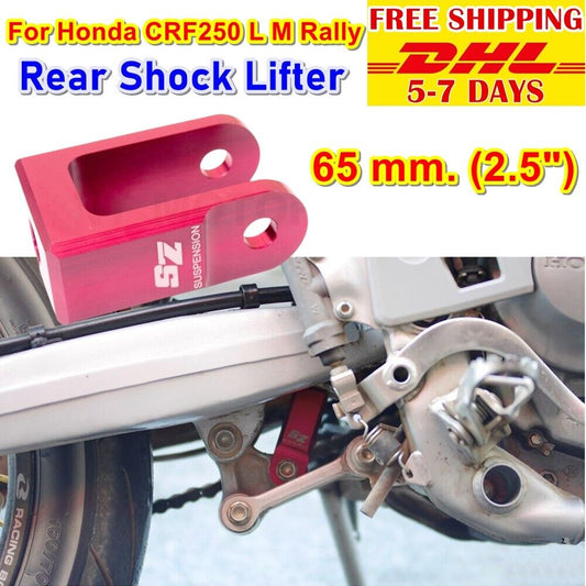 Shock Lifter 2.5" (65 mm.) Rear For HONDA CRF 250 L RALLY Aluminum CNC Forming
