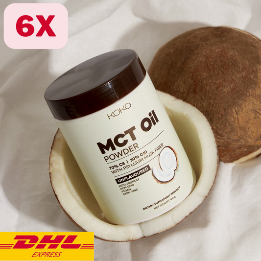 6x KOKO MCT Coconut Oil Powder Burn Fat Weight Control Vegan Unflavored 120g