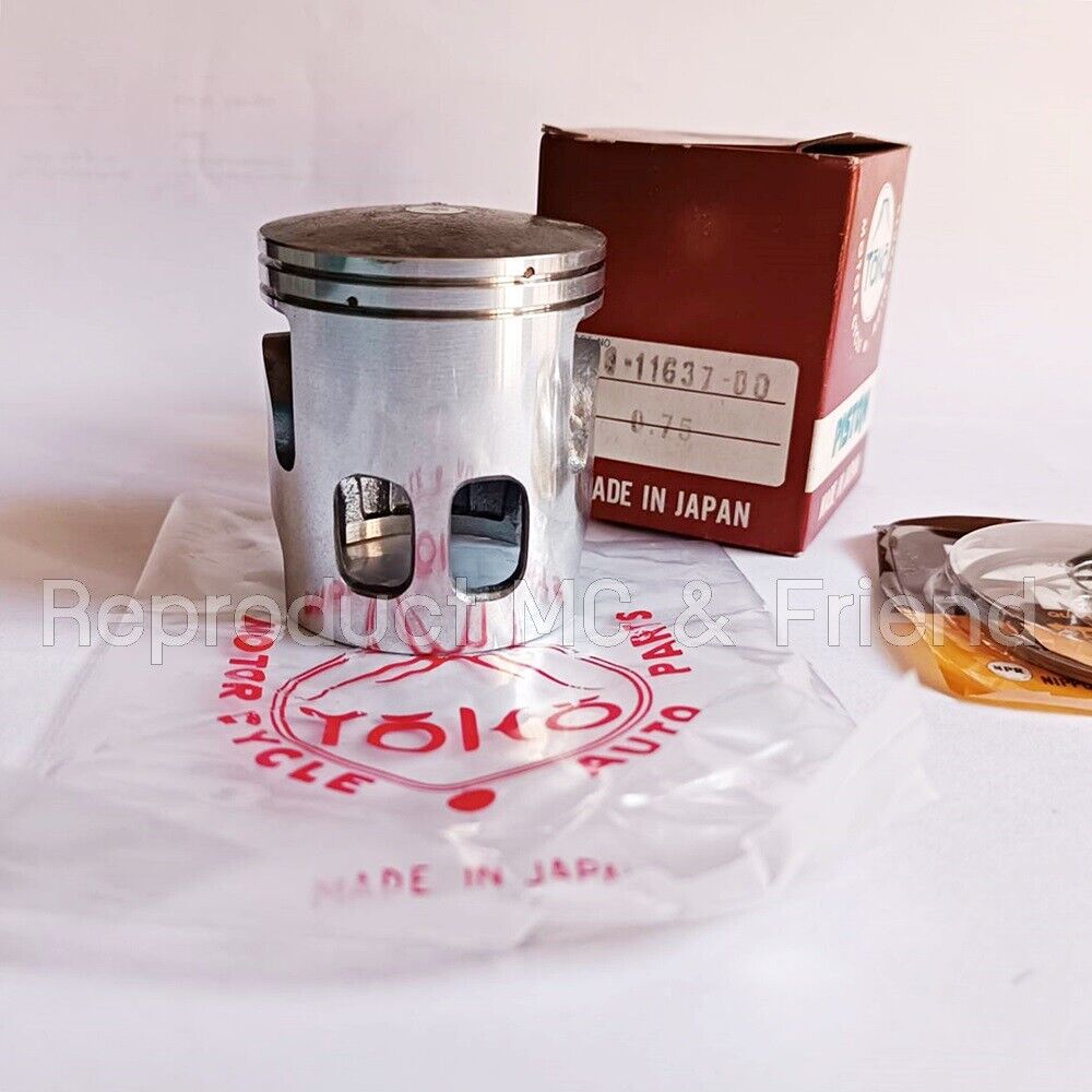 Yamaha DT125 (1978-1981) Piston + Ring Set OS 0.75 (Diameter=56.75mm.) JP