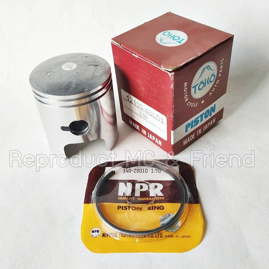 Piston & Ring Set OS 1.50 (Dia : 57.50mm) Japan Suzuki TS125 TC125 RV125 DS125