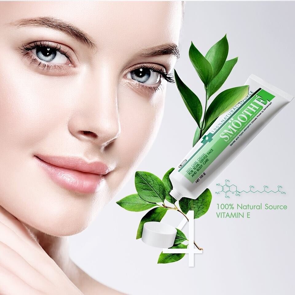 Smooth E Vitamin E Aloe Vera Facial Body Scars Stretch Mark Reducer Cream 100 g.