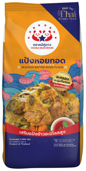 Double bear brand Thai Seafood Pancake Premix Street food Flour delicious 851g