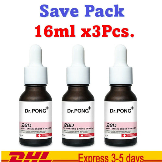 3x Dr.PONG 28D Drone Serum Radiant Skin Reduce Dark Spots Niacinamide Arbutin