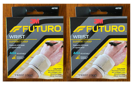 2 x 3M Futuro Wrap Around Wrist Support help support to weak or injured wrists