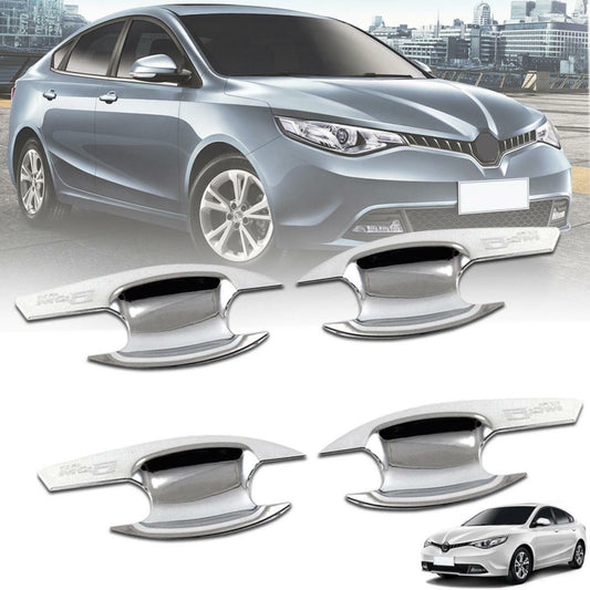 4 Doors Handle Bowl Cover Chrome Trim For MG5 Sedan 2015 2016 17 18-2019