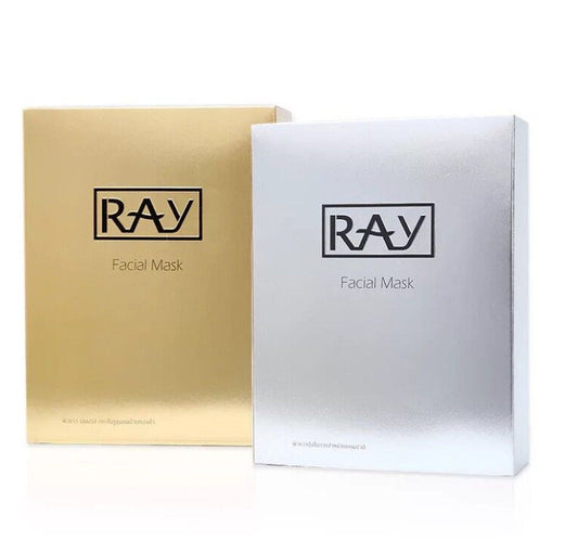 Thailand Ray Facial Silk Mask Moisturizing Gold Box + Silver Box #ibea
