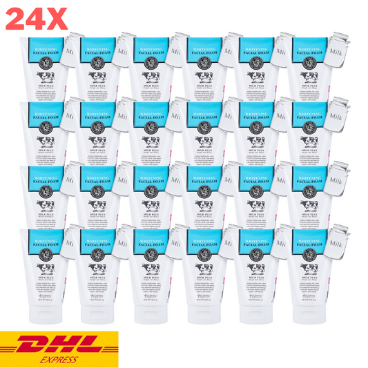 24x SCENTIO MILK PLUS Whitening Facial Foam Q10 Cleanser Beauty Buffet 100 ml