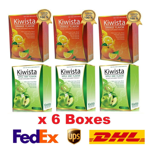 6x Kiwista Detox Orange Apple Kiwi Flavor Detox Reduce Sugar Healthy Drink Halal
