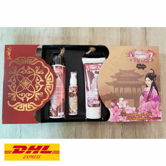 Noon Chinese Herbal Long Hair Shampoo, Conditioner, Serum for Straightening SET