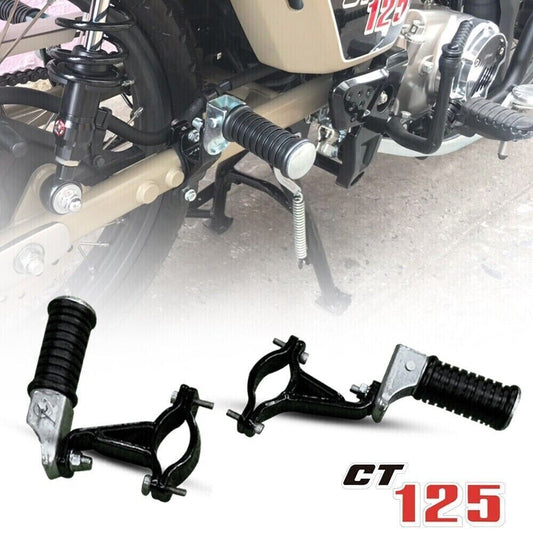 REAR FOOT PEGS STEP REST PASSENGER PAIR DRILL TRAIL FIT FOR HONDA CT125 HUNTER