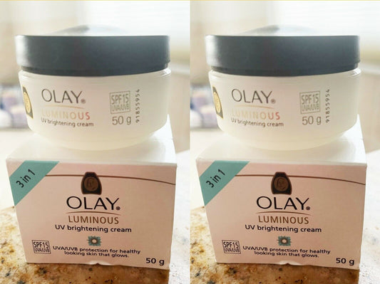 2 x OLAY WHITE RADIANCE UV WHITENING DAY CREAM SPF 15 UVA/UVB 50 g.