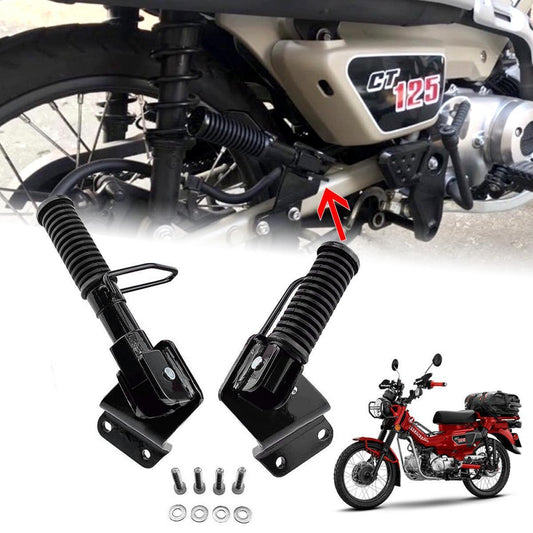 Passenger Footrest Rear Foot Pegs Black For Honda CT125 Trail 125 Hunter Cub