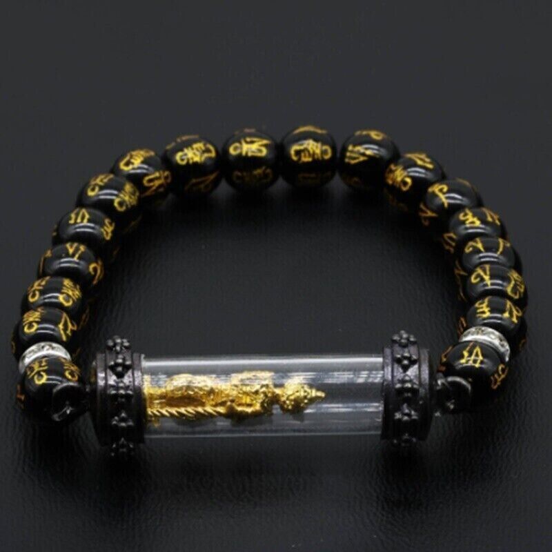 Rare Takrut Thao Wessuwan Lucky Thai Amulet Buddha Pendant Yant Charm Bracelet
