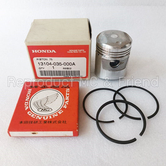 Piston + Ring Set Oversize 0.75 (Diameter : 44.75mm ) New For Honda C65 C65M S65