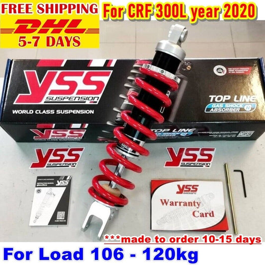 N Rear Shock Honda Crf300L (106-120kg) Suspension Absorber Bike Dirt Pit Spring