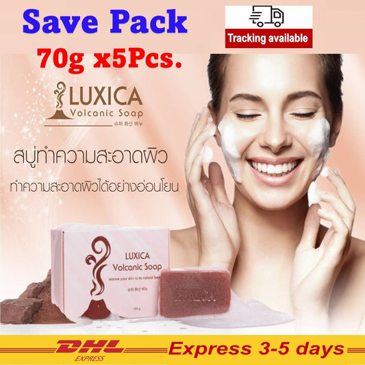 5x DEEP SEA VOLCANIC SOAP LUXICA Brand Reduce Acne Restore Skin Natural Beauty