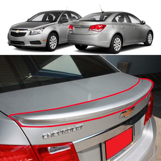 1 Piece Silver Rear Truck Spoiler Wing Fit 2011-2014 Chevrolet Cruze Sedan