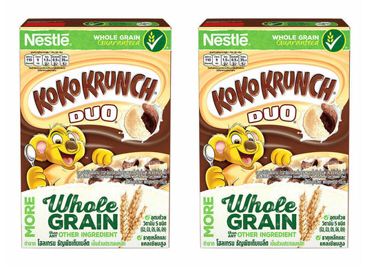 2 x 330g Nestle KoKo Krunch Breakfast Cereals Snack DUO Chocolate Flavor