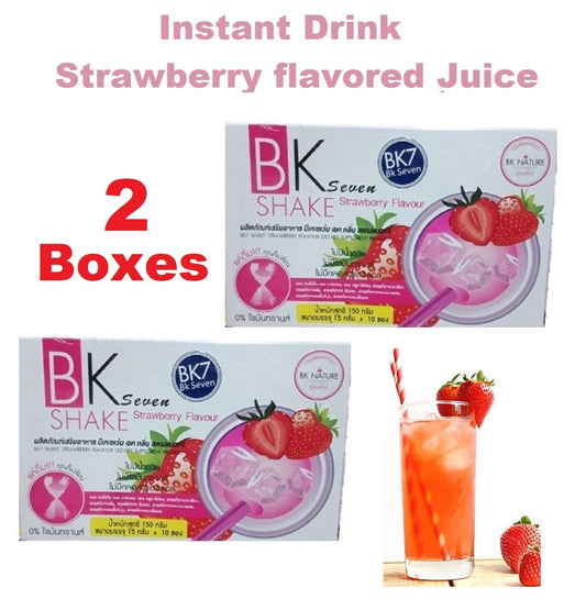 2xInstant Drink Strawberry flavored Juice BK 0% sugar, trans fat Control hunger