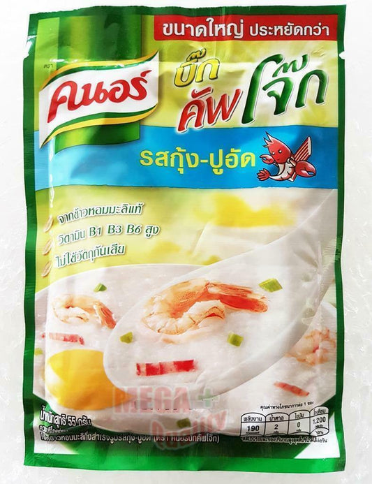 Knorr Cup Jok Instant Rice Porridge Shrimp Crab Stick Flavoured Easy Cooking 55g