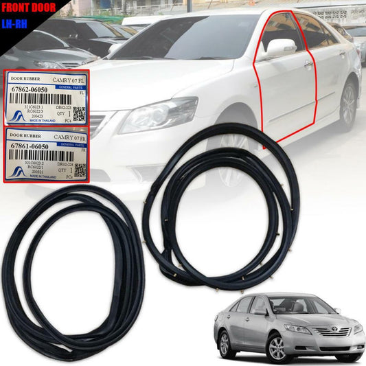 Door Rubber Seal Weatherstrip Front For Toyota Camry ACV40 XV40 Sedan 2007-2011